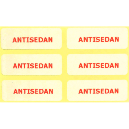 Antisedan label