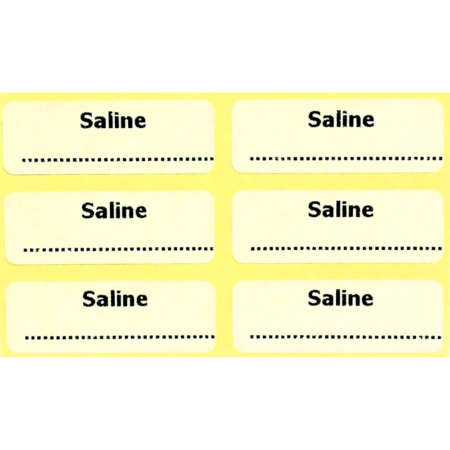 Saline label