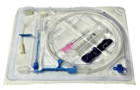 Jugular catheter single lumen kit