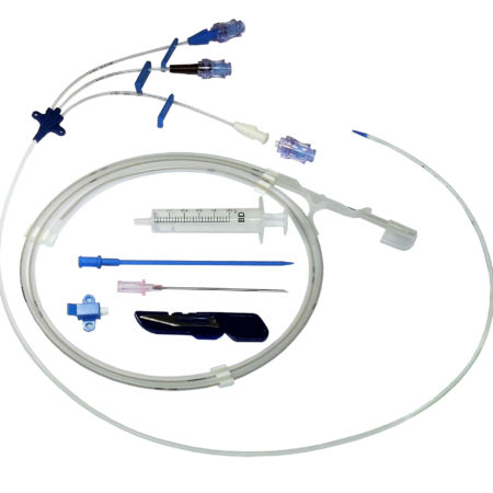 Jugular catheter triple lumen full set