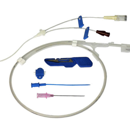 Jugular catheter double lumen full set