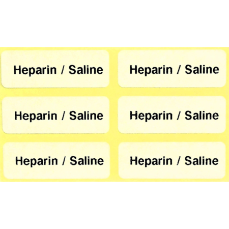 Heparin Saline Labels