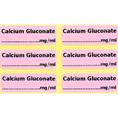 Calcium Gluconate Labels