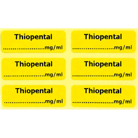 Thiopental Labels
