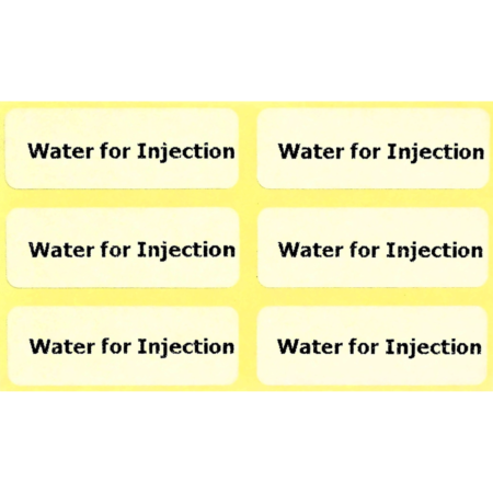 Water for Injection Labels