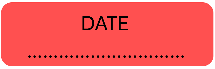 Syringe Labels: Date, Red with Black Text (Box of 400)