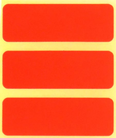 Blank red syringe labels