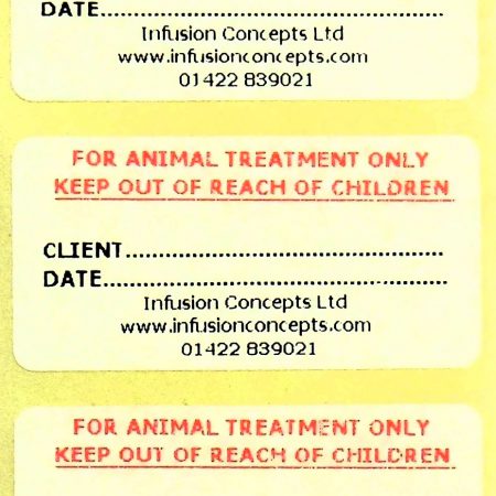 J2708/01 and Animal Treatment Only Customisable Label