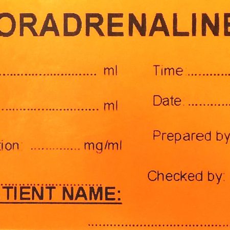 Clinics Orange Medication Labels 200 roll 47x80mm - J2713