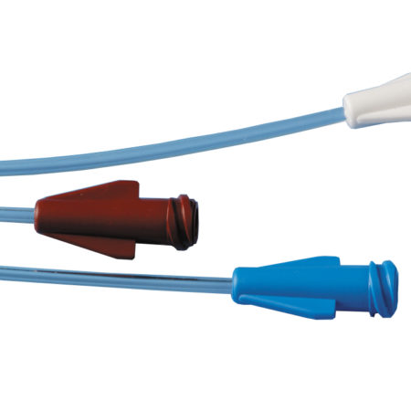 Jugular catheter triple lumen end