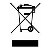 Crossed out wheelie bin not suitable for recycling