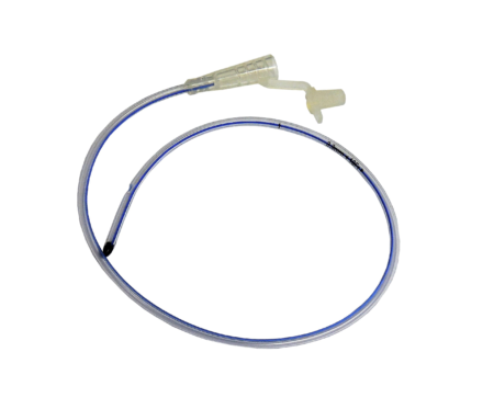 Blue silicone feeding tube
